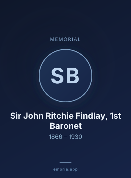 Memorial portrait of Sir John Ritchie Findlay, 1st Baronet