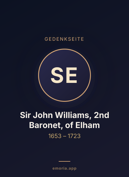 Gedenkportrait von Sir John Williams, 2nd Baronet, of Elham