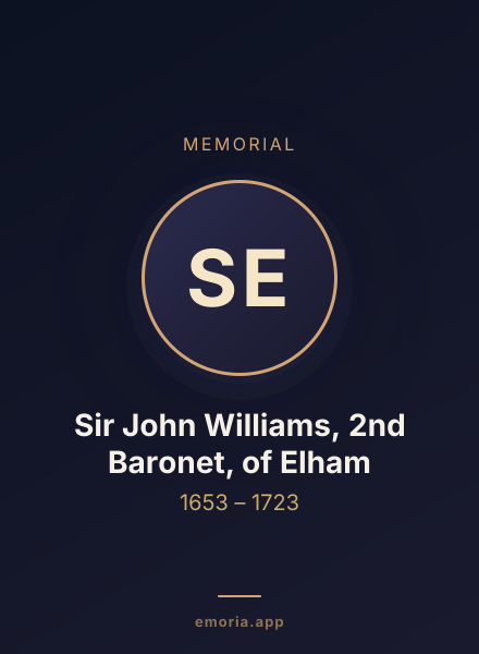 Memorial portrait of Sir John Williams, 2nd Baronet, of Elham