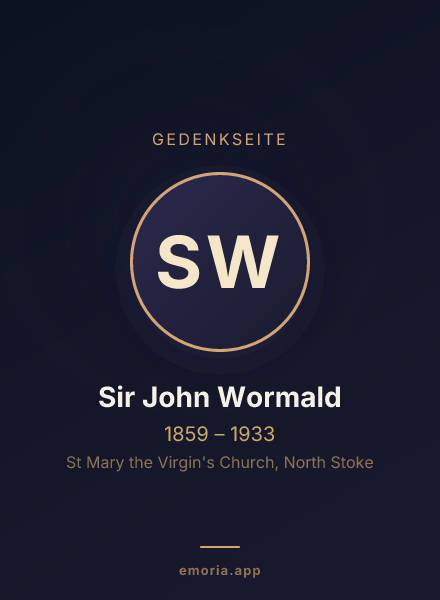 Gedenkportrait von Sir John Wormald