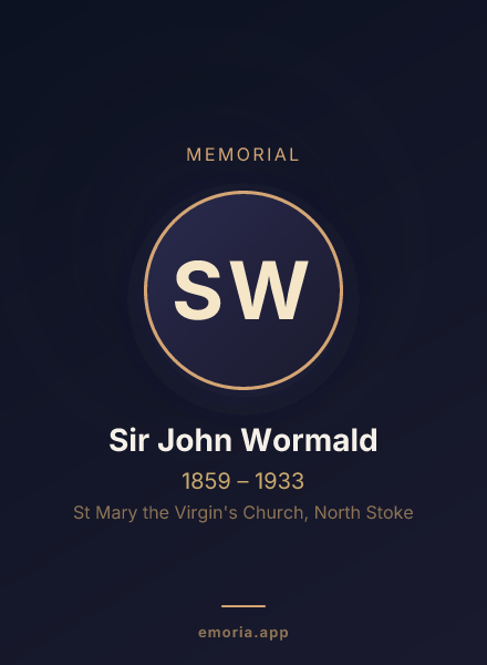 Memorial portrait of Sir John Wormald