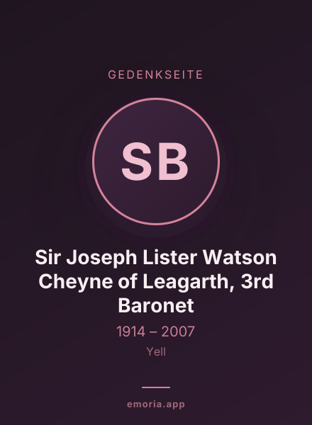 Gedenkportrait von Sir Joseph Lister Watson Cheyne of Leagarth, 3rd Baronet