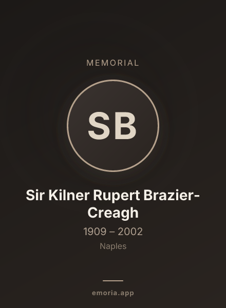 Memorial portrait of Sir Kilner Rupert Brazier-Creagh