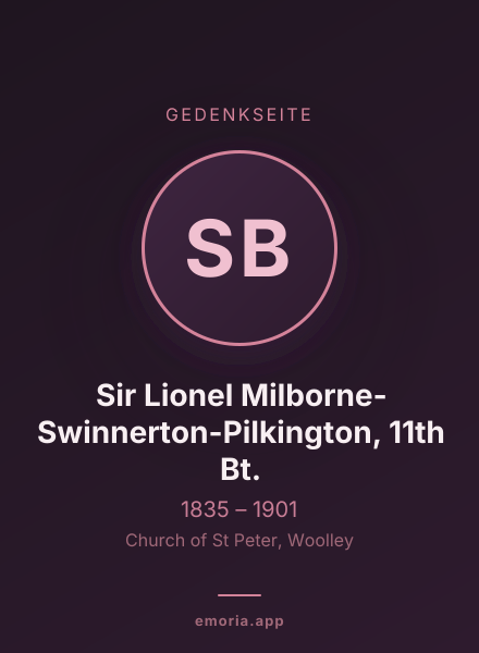Gedenkportrait von Sir Lionel Milborne-Swinnerton-Pilkington, 11th Bt.