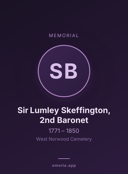 Memorial portrait of Sir Lumley Skeffington, 2nd Baronet