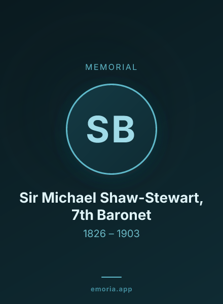 Memorial portrait of Sir Michael Shaw-Stewart, 7th Baronet