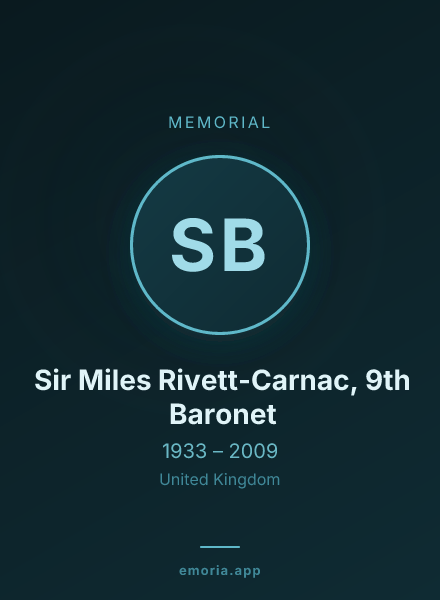 Memorial portrait of Sir Miles Rivett-Carnac, 9th Baronet