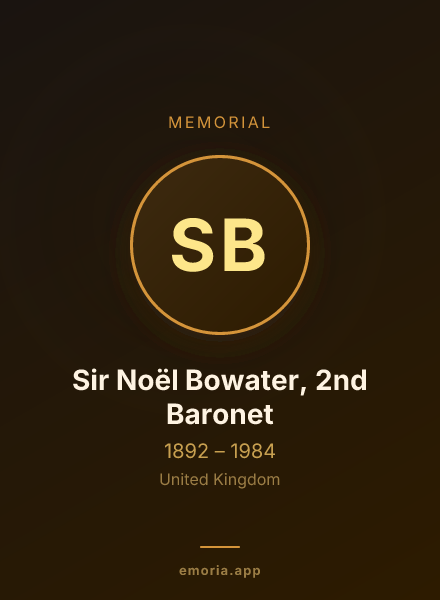 Memorial portrait of Sir Noël Bowater, 2nd Baronet
