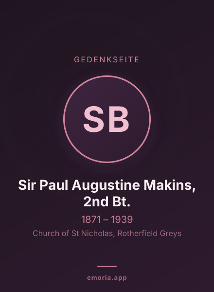 Gedenkportrait von Sir Paul Augustine Makins, 2nd Bt.