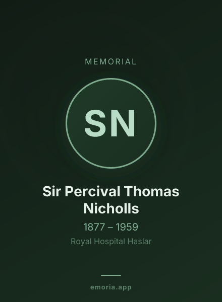 Memorial portrait of Sir Percival Thomas Nicholls