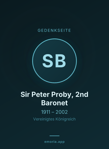Gedenkportrait von Sir Peter Proby, 2nd Baronet
