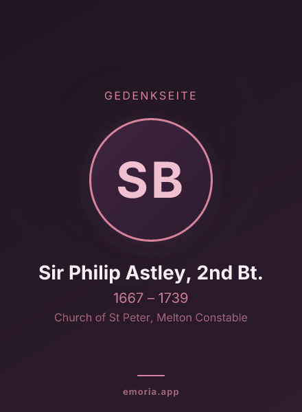 Gedenkportrait von Sir Philip Astley, 2nd Bt.