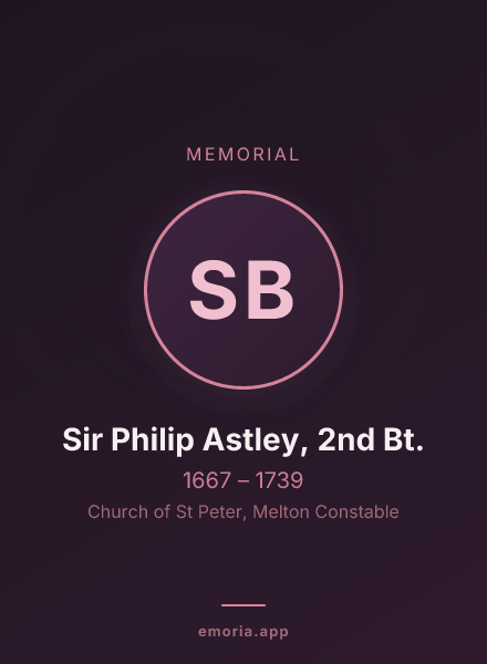 Memorial portrait of Sir Philip Astley, 2nd Bt.