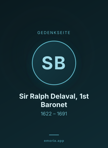 Gedenkportrait von Sir Ralph Delaval, 1st Baronet