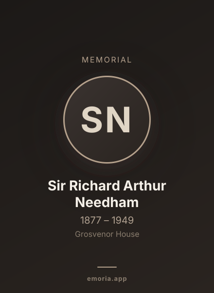 Memorial portrait of Sir Richard Arthur Needham