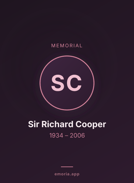 Memorial portrait of Sir Richard Cooper