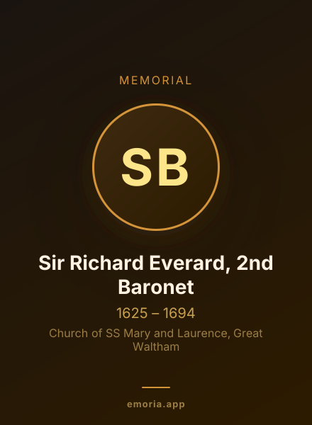 Memorial portrait of Sir Richard Everard, 2nd Baronet