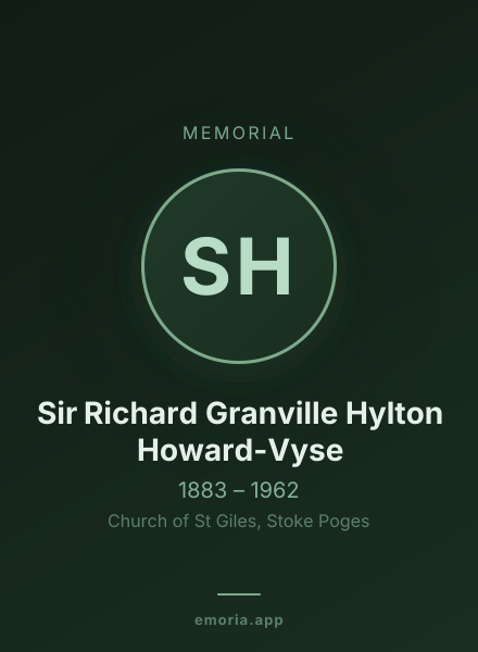 Memorial portrait of Sir Richard Granville Hylton Howard-Vyse