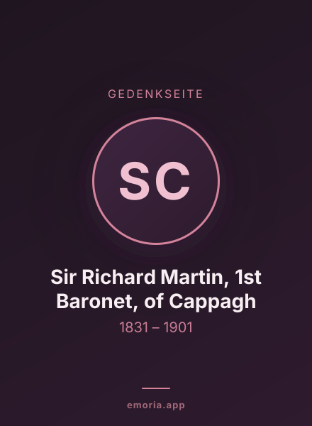 Gedenkportrait von Sir Richard Martin, 1st Baronet, of Cappagh