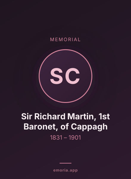 Memorial portrait of Sir Richard Martin, 1st Baronet, of Cappagh