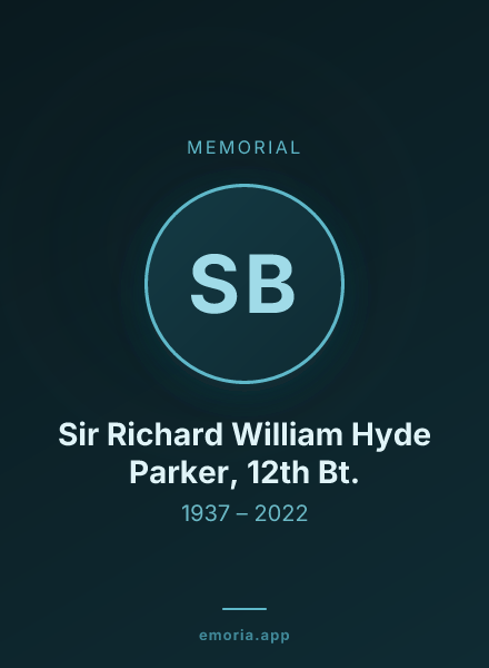 Memorial portrait of Sir Richard William Hyde Parker, 12th Bt.