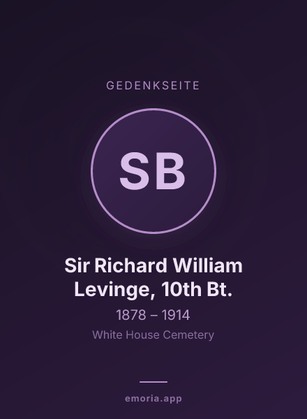 Gedenkportrait von Sir Richard William Levinge, 10th Bt.