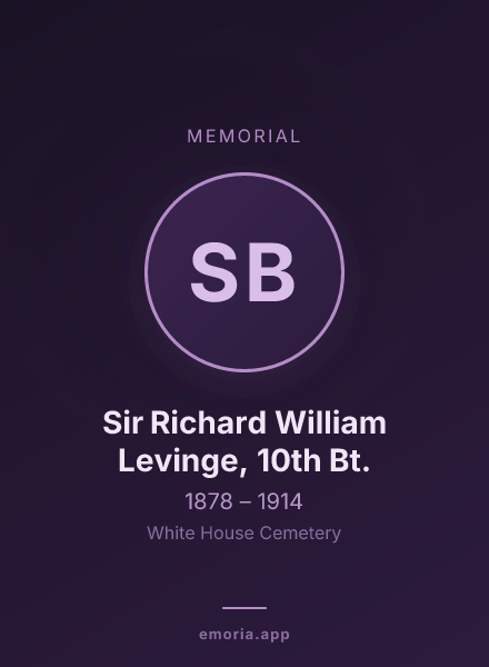 Memorial portrait of Sir Richard William Levinge, 10th Bt.