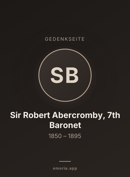 Gedenkportrait von Sir Robert Abercromby, 7th Baronet