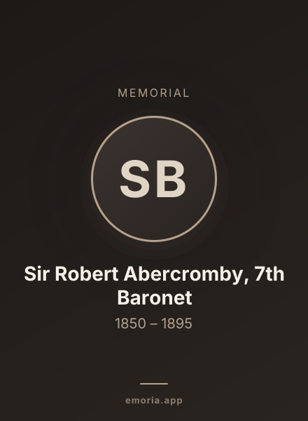 Memorial portrait of Sir Robert Abercromby, 7th Baronet