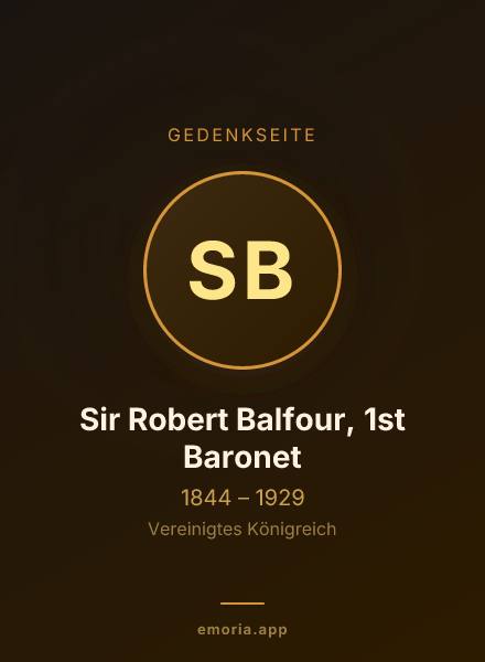 Gedenkportrait von Sir Robert Balfour, 1st Baronet