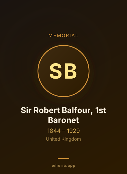 Memorial portrait of Sir Robert Balfour, 1st Baronet