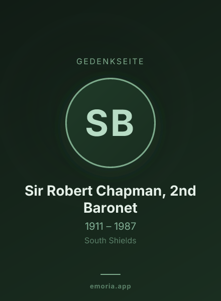 Gedenkportrait von Sir Robert Chapman, 2nd Baronet