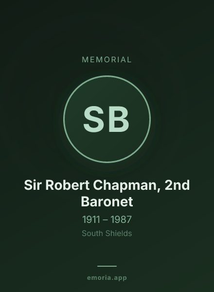 Memorial portrait of Sir Robert Chapman, 2nd Baronet