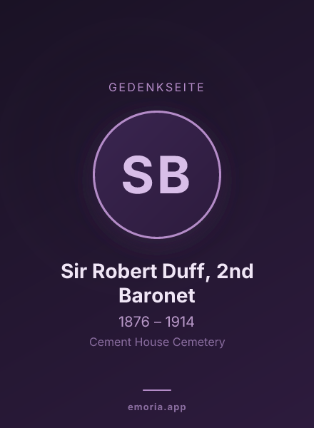 Gedenkportrait von Sir Robert Duff, 2nd Baronet