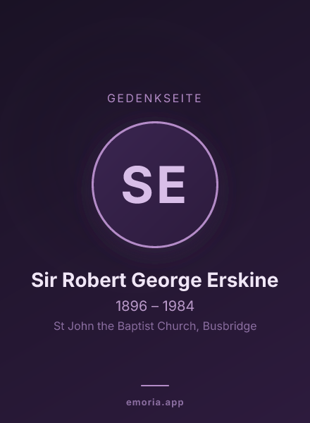 Gedenkportrait von Sir Robert George Erskine