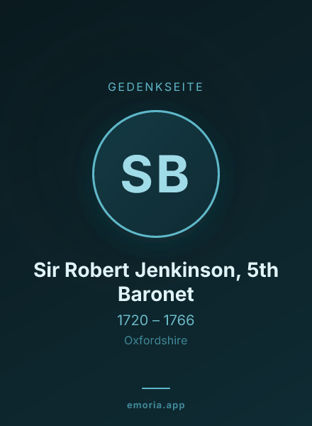Gedenkportrait von Sir Robert Jenkinson, 5th Baronet