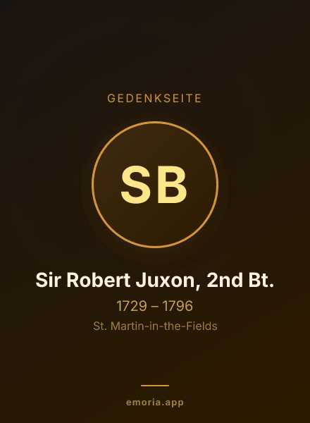 Gedenkportrait von Sir Robert Juxon, 2nd Bt.