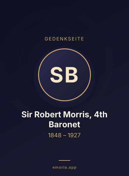 Gedenkportrait von Sir Robert Morris, 4th Baronet