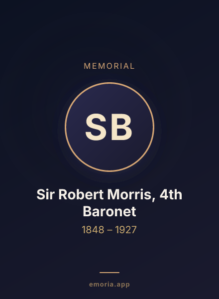 Memorial portrait of Sir Robert Morris, 4th Baronet