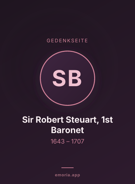 Gedenkportrait von Sir Robert Steuart, 1st Baronet