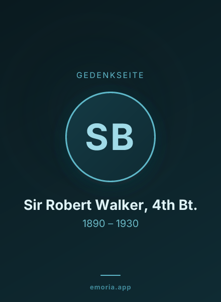 Gedenkportrait von Sir Robert Walker, 4th Bt.