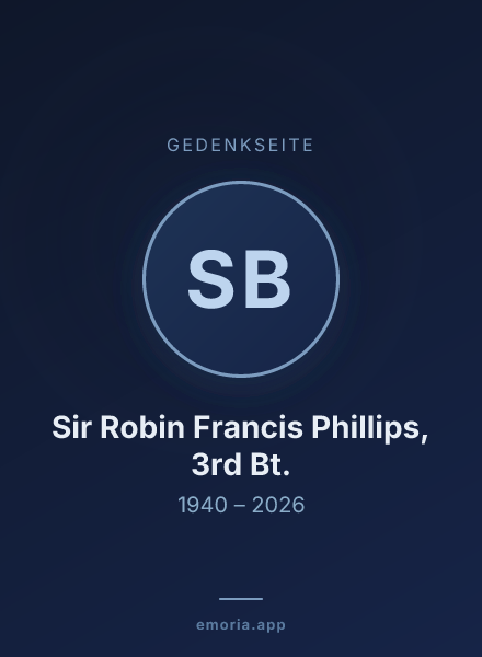 Gedenkportrait von Sir Robin Francis Phillips, 3rd Bt.