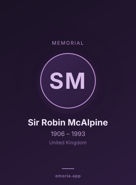 Memorial portrait of Sir Robin McAlpine