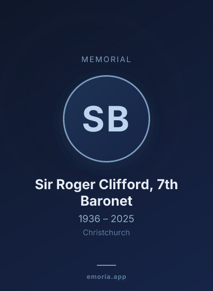 Memorial portrait of Sir Roger Clifford, 7th Baronet
