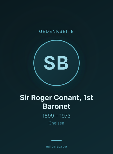 Gedenkportrait von Sir Roger Conant, 1st Baronet