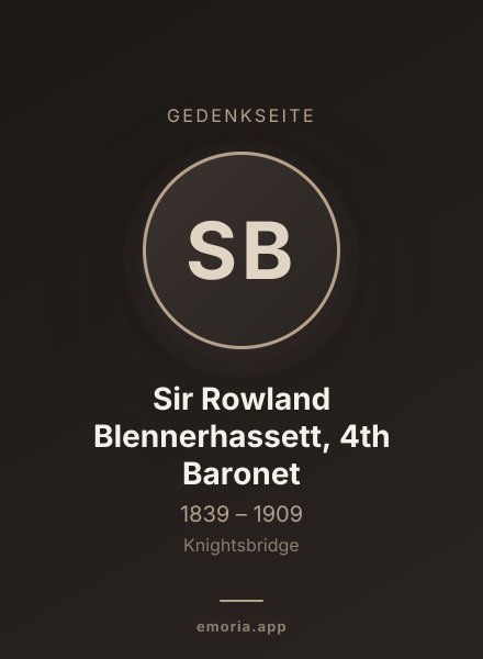 Gedenkportrait von Sir Rowland Blennerhassett, 4th Baronet