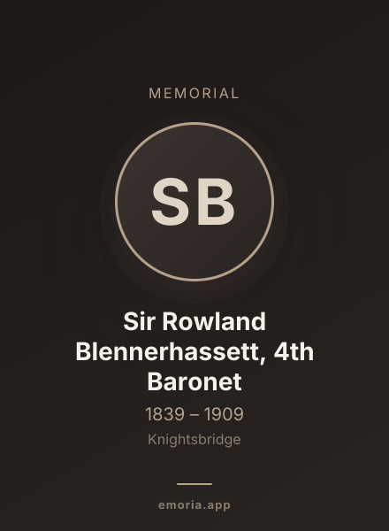 Memorial portrait of Sir Rowland Blennerhassett, 4th Baronet