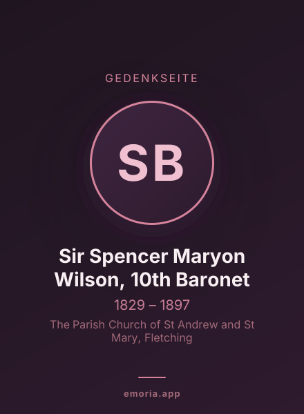 Gedenkportrait von Sir Spencer Maryon Wilson, 10th Baronet