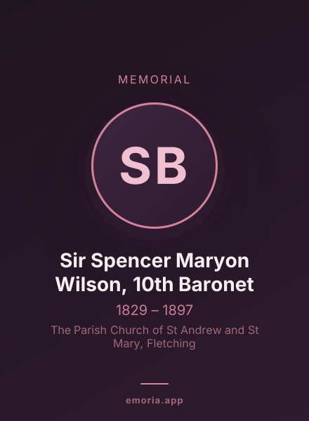 Memorial portrait of Sir Spencer Maryon Wilson, 10th Baronet