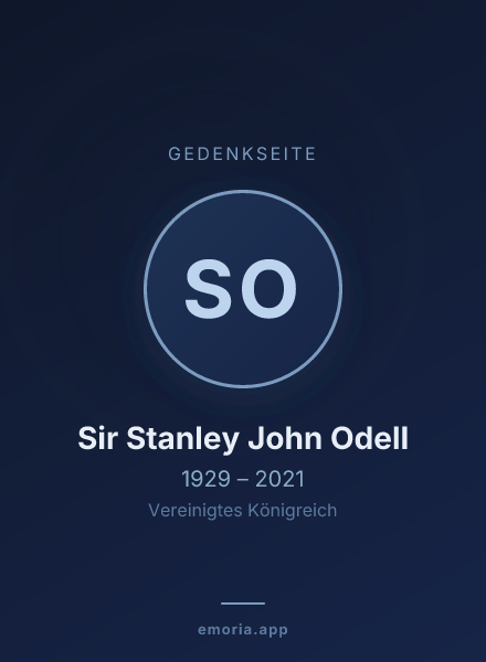 Gedenkportrait von Sir Stanley John Odell